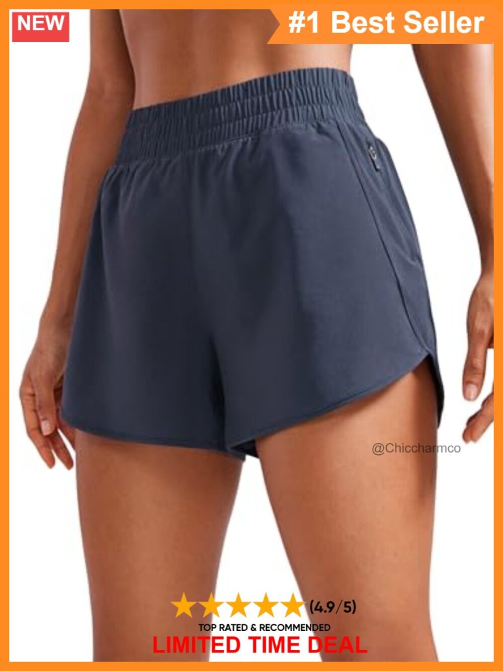 High Rise Dolphin Athletic Shorts 3" Feathery-Fit Soft Quick Dry Workout